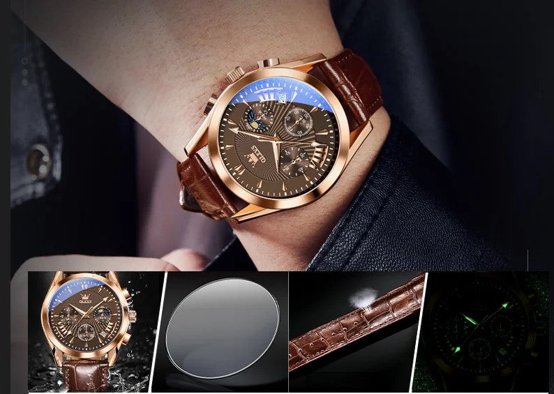 RELOJ DEPORTIVO-CORREA DE CUERO ELEGANCIA EN TU MUÑECA