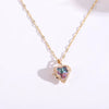 COLLAR  Y ARETES DE CORAZON DE OCEANO -SIMBOLO DE AMOR