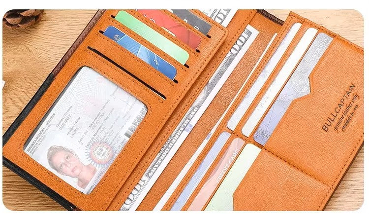 BILLETERA VINTAGE DE CUERO- MULTIFUNCIONAL