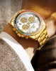 RELOJ MODERNO-C0N PIEDRAS PRECIOSAS ARCOIRIS-IMPERMEABLE