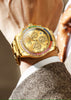 RELOJ MODERNO-C0N PIEDRAS PRECIOSAS ARCOIRIS-IMPERMEABLE